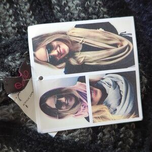 Echo Infinity Scarf.  Brown, Grey, Cream Stripes